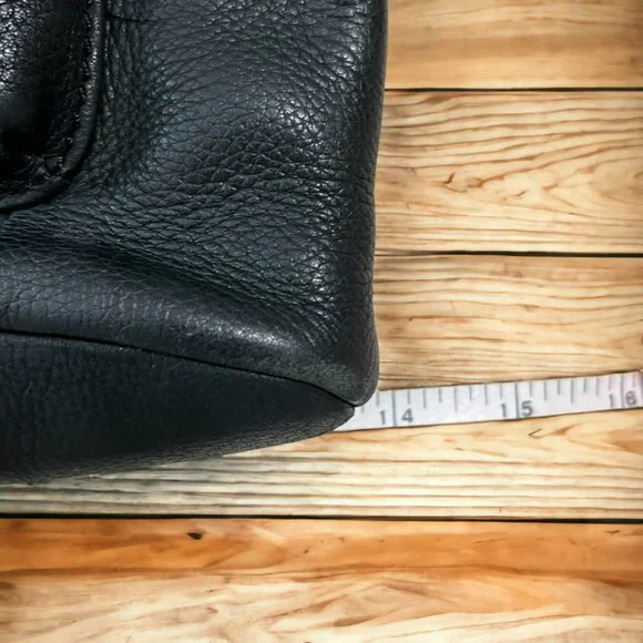 Fossil Vintage Black Pebbled Leather Hobo Shoulder Crossbody Shoulder Bag - Picture 7 of 10